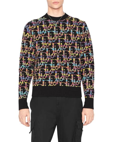 Dior Oblique Sweater Black Wool Jacquard 